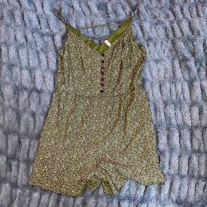 Navy Green Small Romper